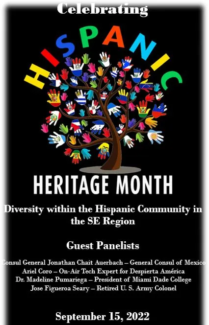 Invite of Hispanic Heritage Event from the Labor Department