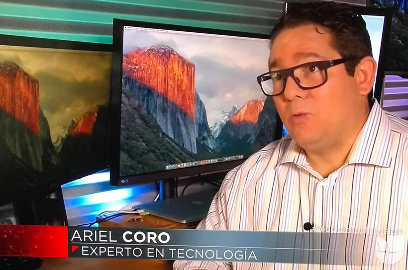 Coro commenting on new Flying Cars on Univision News