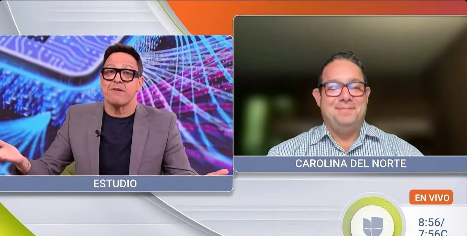 Ariel Coro speaking live on Univision's Despierta América about the risks of artificial intelligence and deepfakes